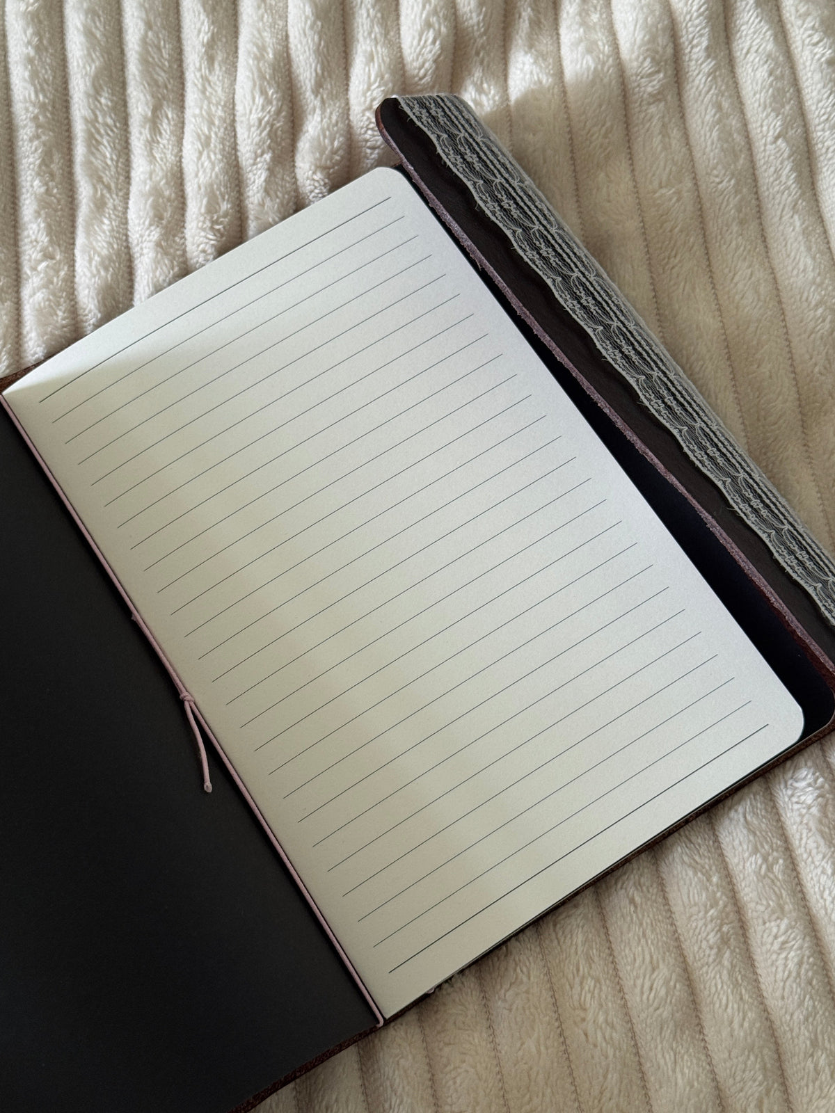 A5 Espresso Lace Leather Journal