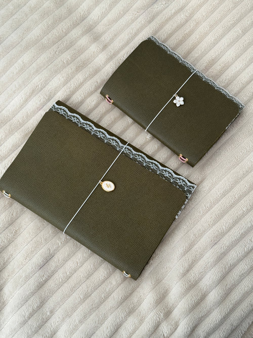 A5 Zaytūni Lace Leather Journal