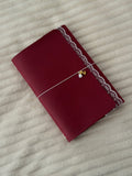 A5 Red Velvet Lace Leather Journal