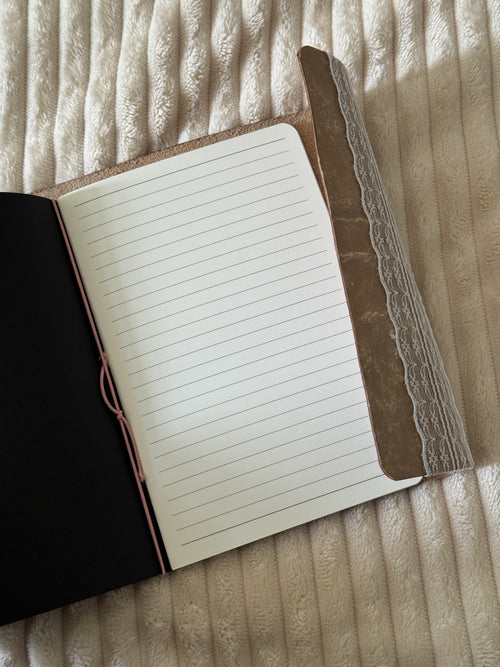 A5 Cinnamon Lace Leather Journal